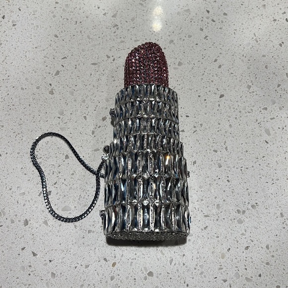 LIPSTICK CRYSTAL RHINESTONE CLUTCH - Picture 6 of 6